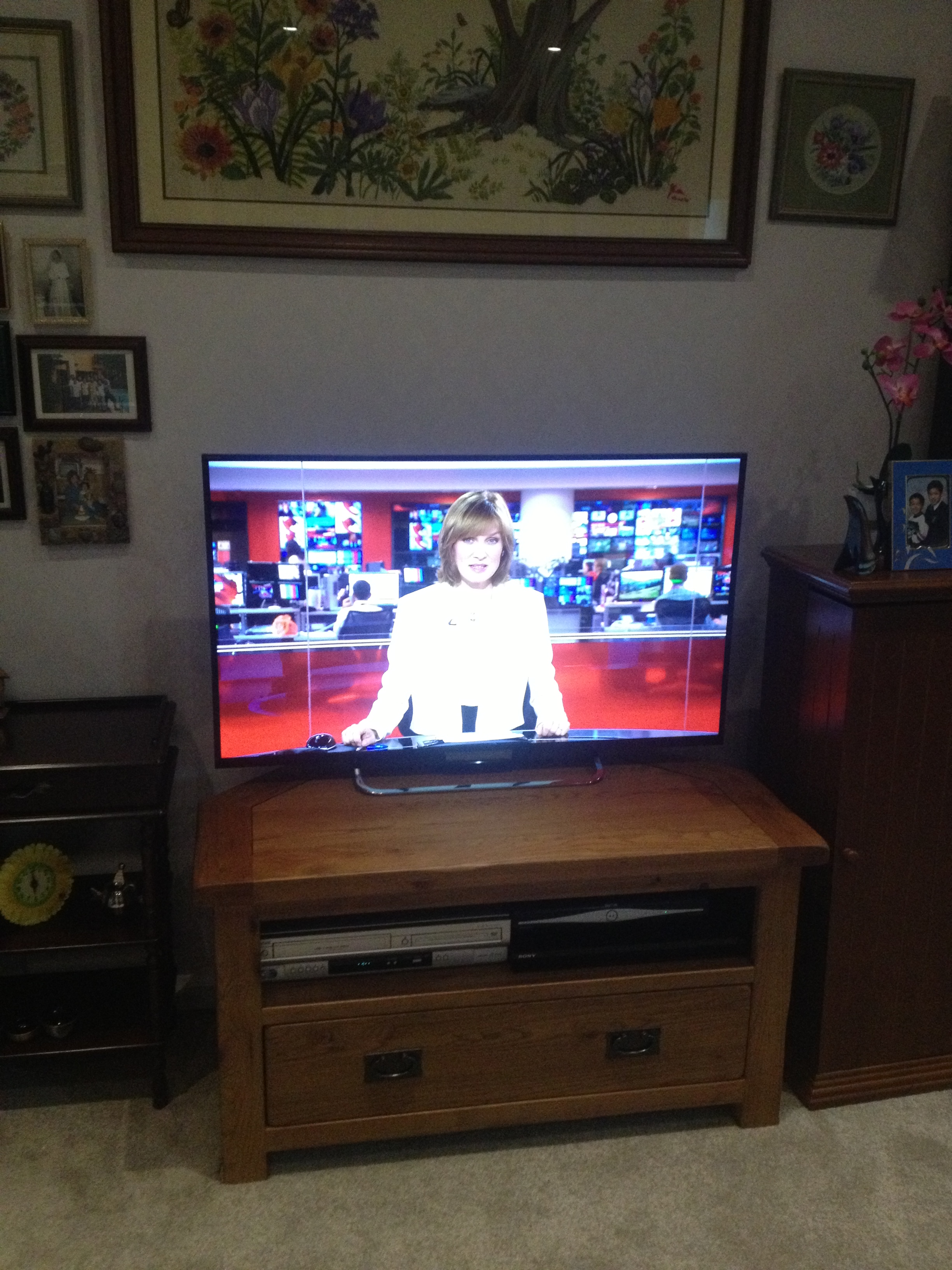 Wall mount TV and shelves in Milton Keynes